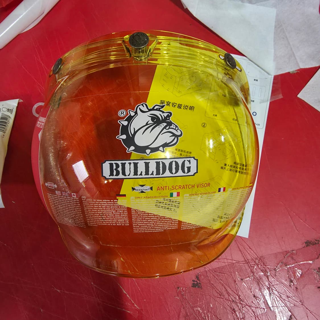 오토바이 오픈 페이스 호환 옐로우 버블쉴드 상품이미지1
