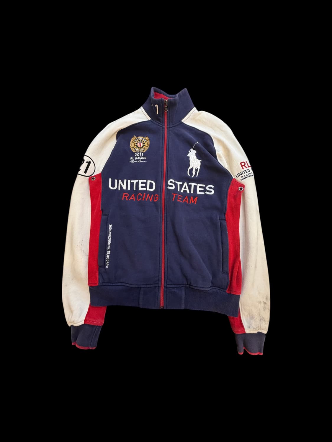 폴로 랄프 로렌 RL 레이싱 유나이티드 스테이츠 트랙 집업 상품이미지1