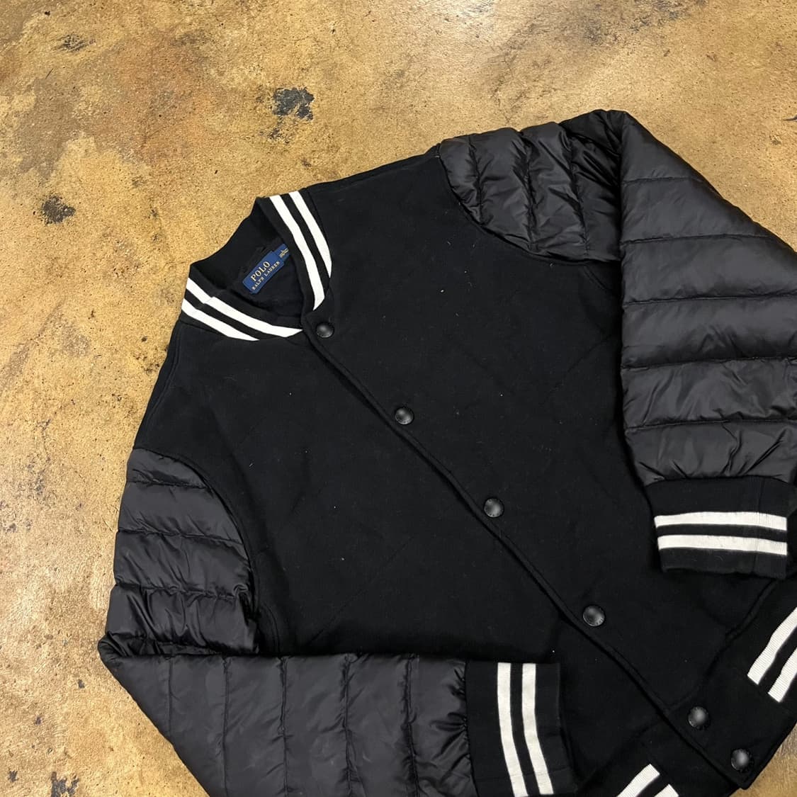 [정품/L] 폴로 랄프로렌 블랙 패딩 야구 점퍼 b17 상품이미지1
