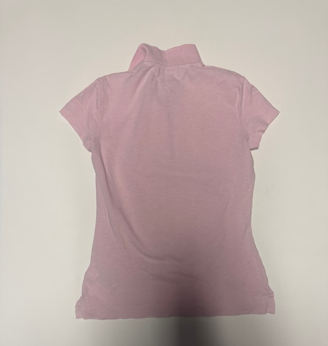 여성 타미힐피거 슬림 핏 반팔 카라 티셔츠 연핑크 S 상품이미지2