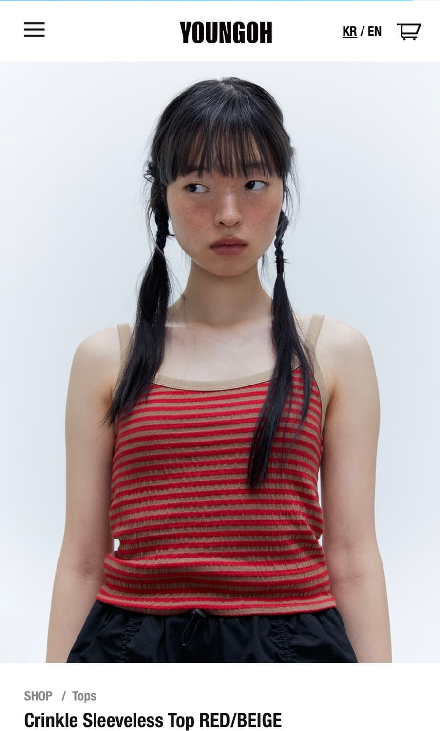 YOUNGOH 영오 스트라이프 나시 상품이미지1