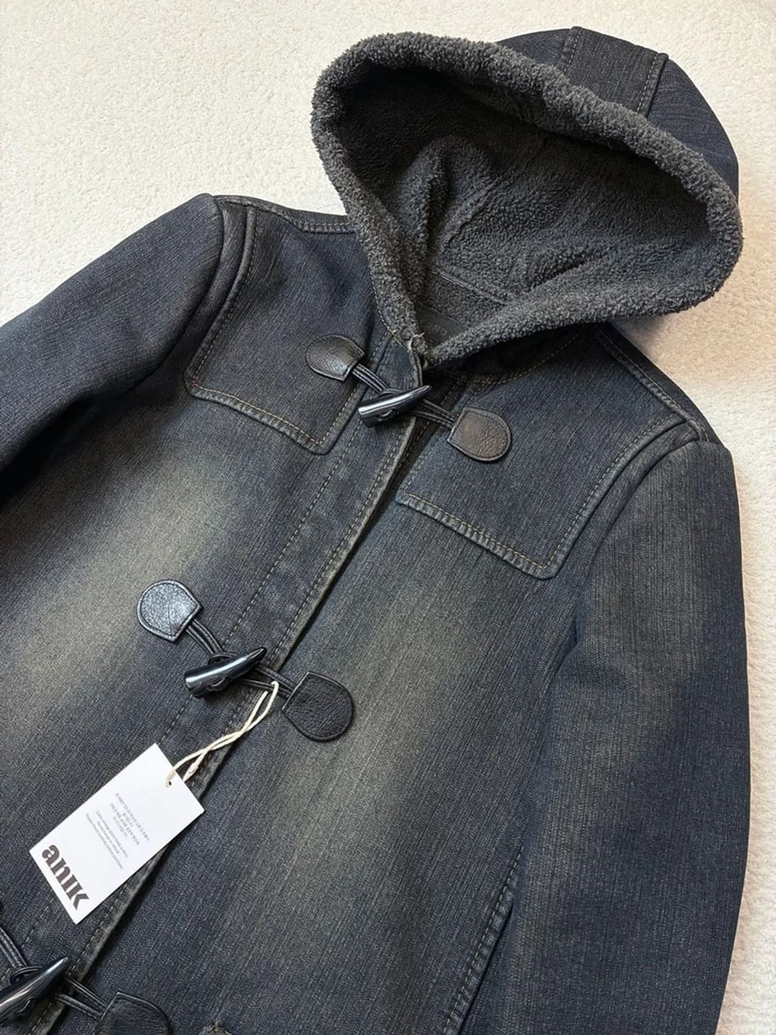 J'2nd 90's 후디드 데님 더플 코트 PN6012 상품이미지2