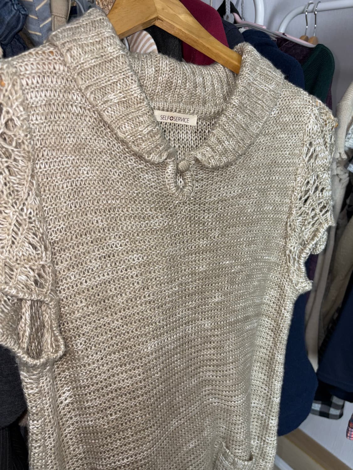 베이지 보카시 니트 원피스 상품이미지10