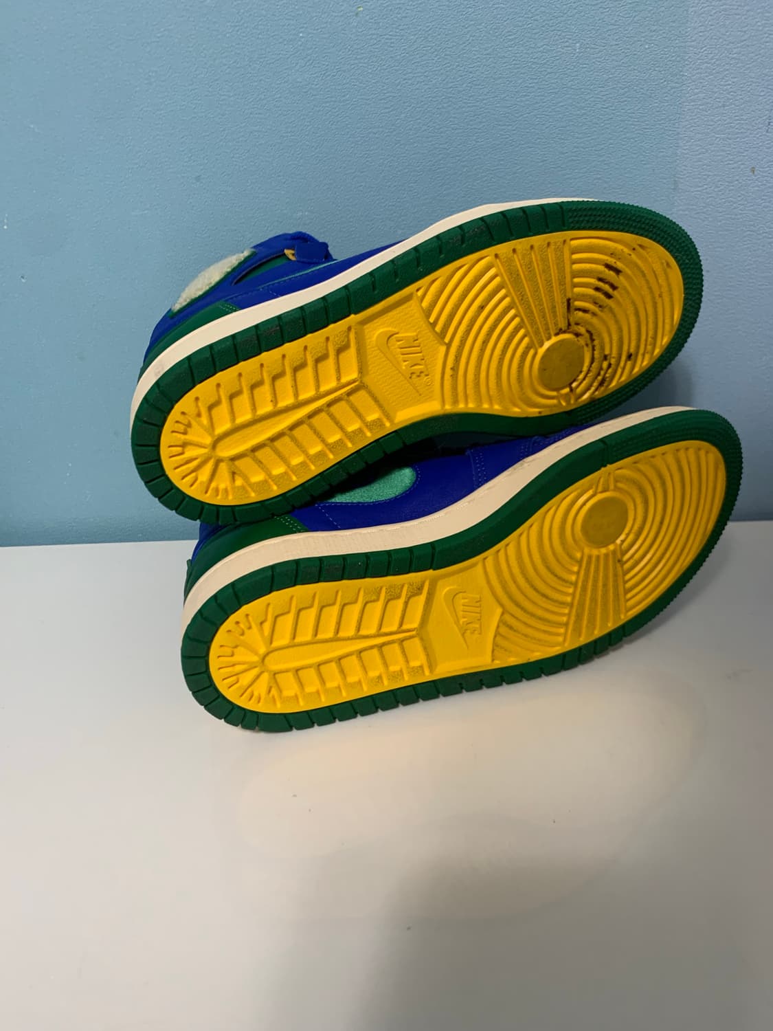 나이키 에어 조던 1 블루/그린 하이 스니커즈 상품이미지5