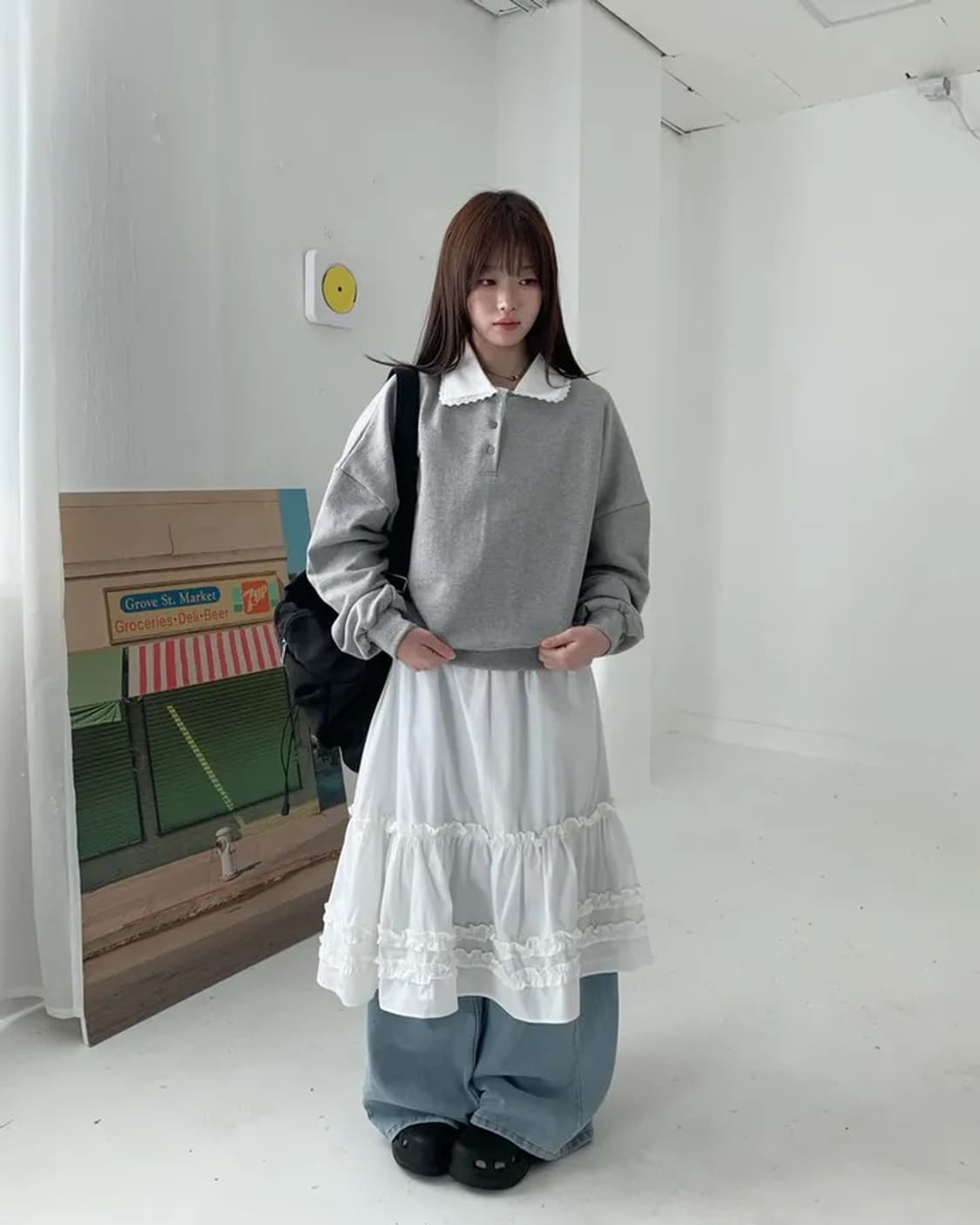 캉캉 프릴 롱스커트 상품이미지2