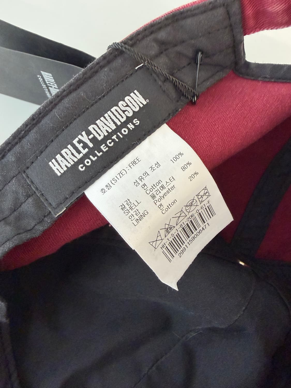 (새제품) 할리데이비슨 컬렉션스 피그먼트 다잉 빈티지 워싱 볼캡 모자 상품이미지6