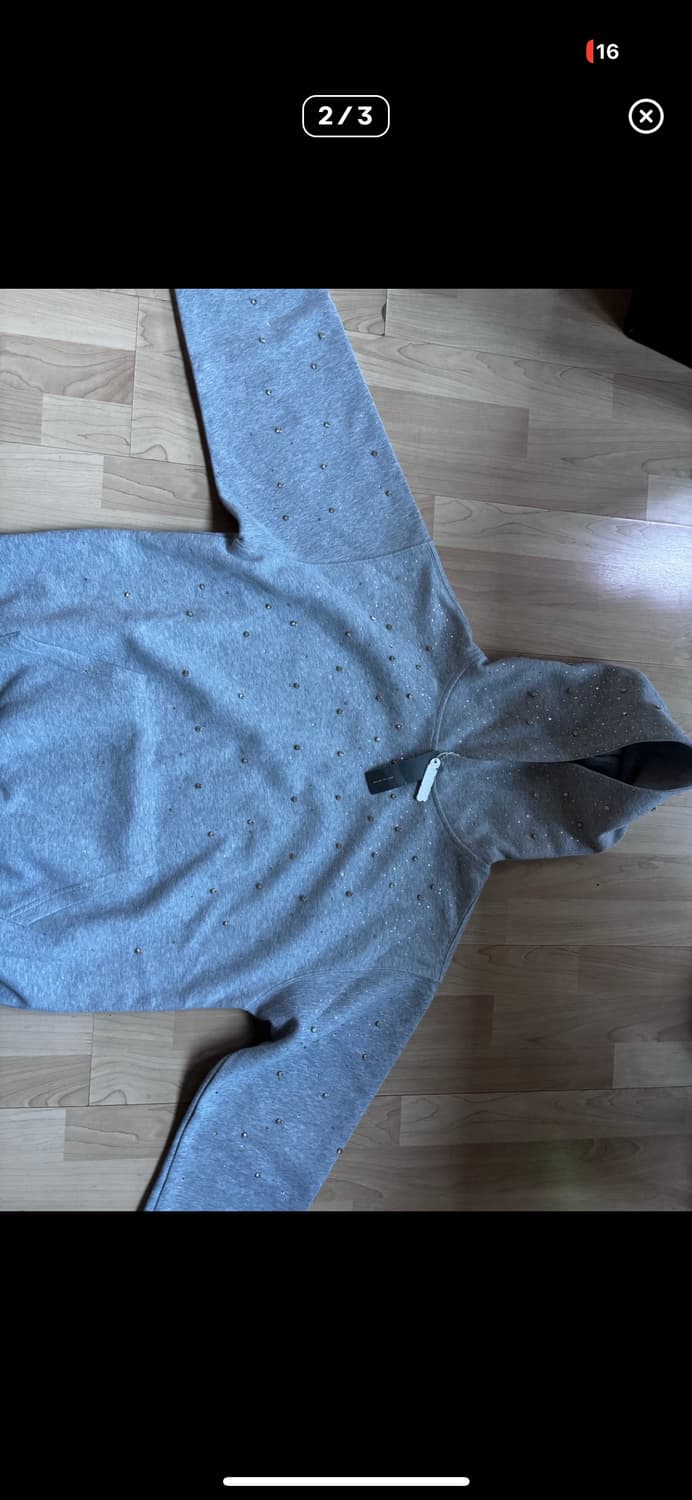 vybes 후드티 회색 상품이미지2