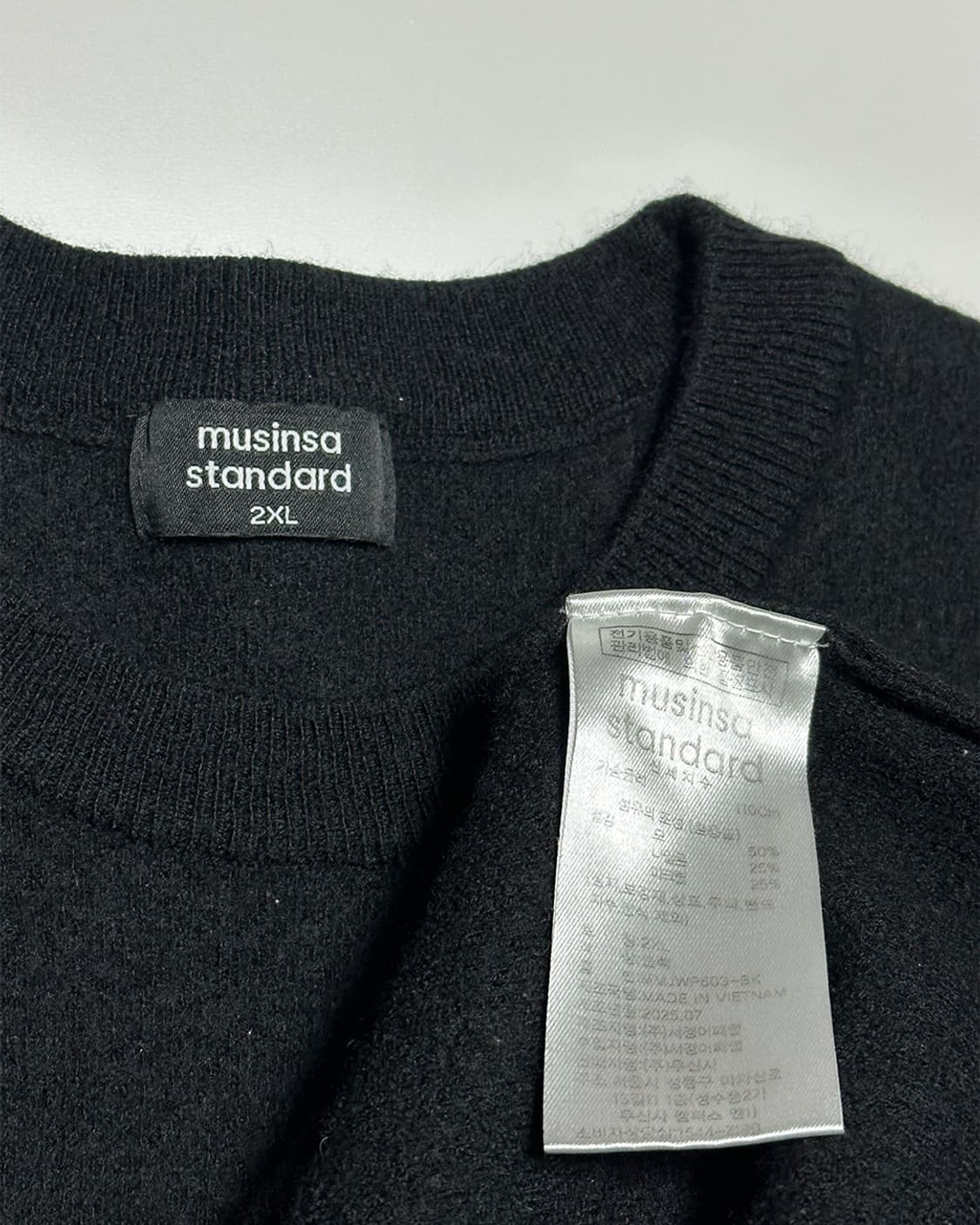 무신사스탠다드 니트 블랙 상품이미지3