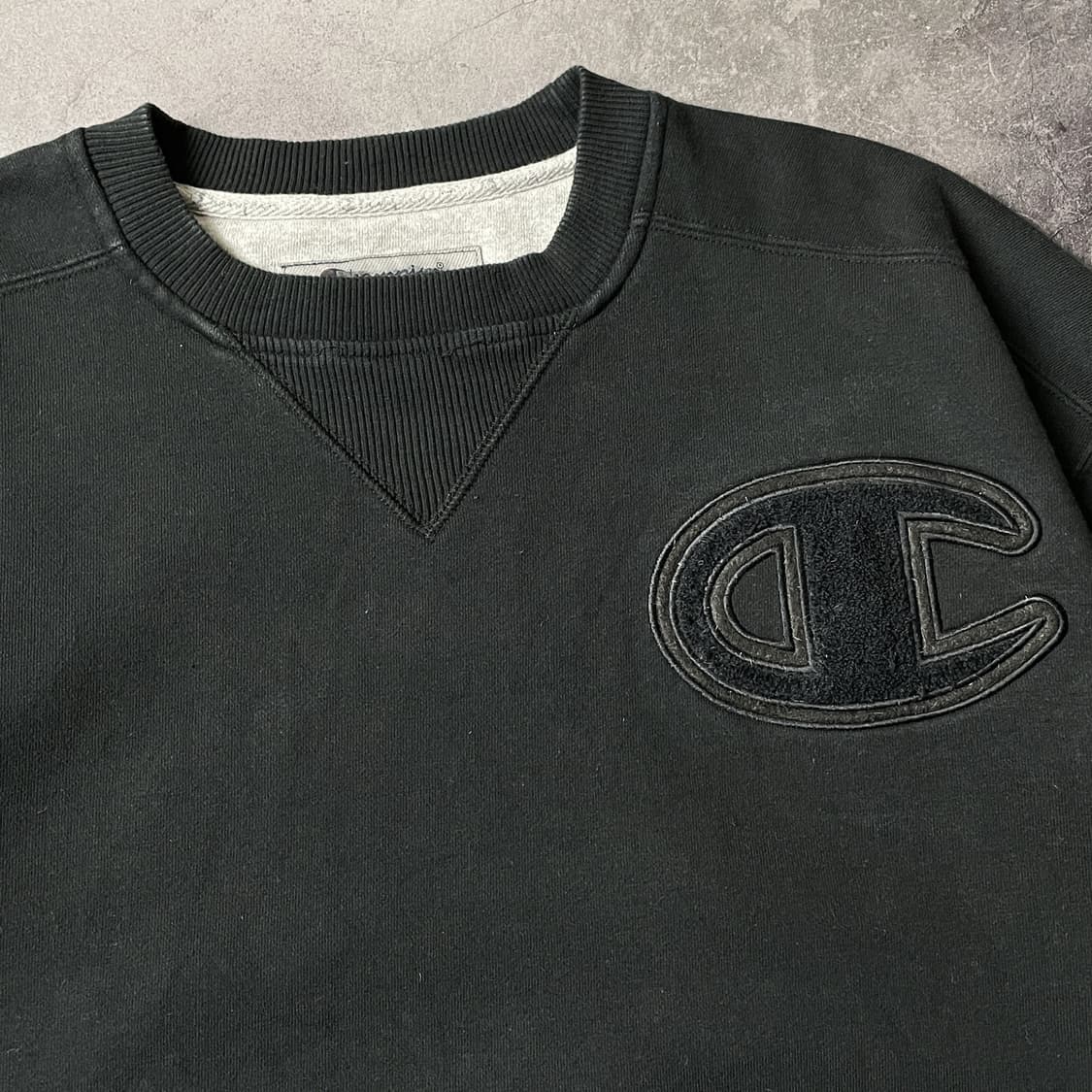 CHAMPION 00s 챔피온 빈티지 블랙 기모 맨투맨 A00545 상품이미지2