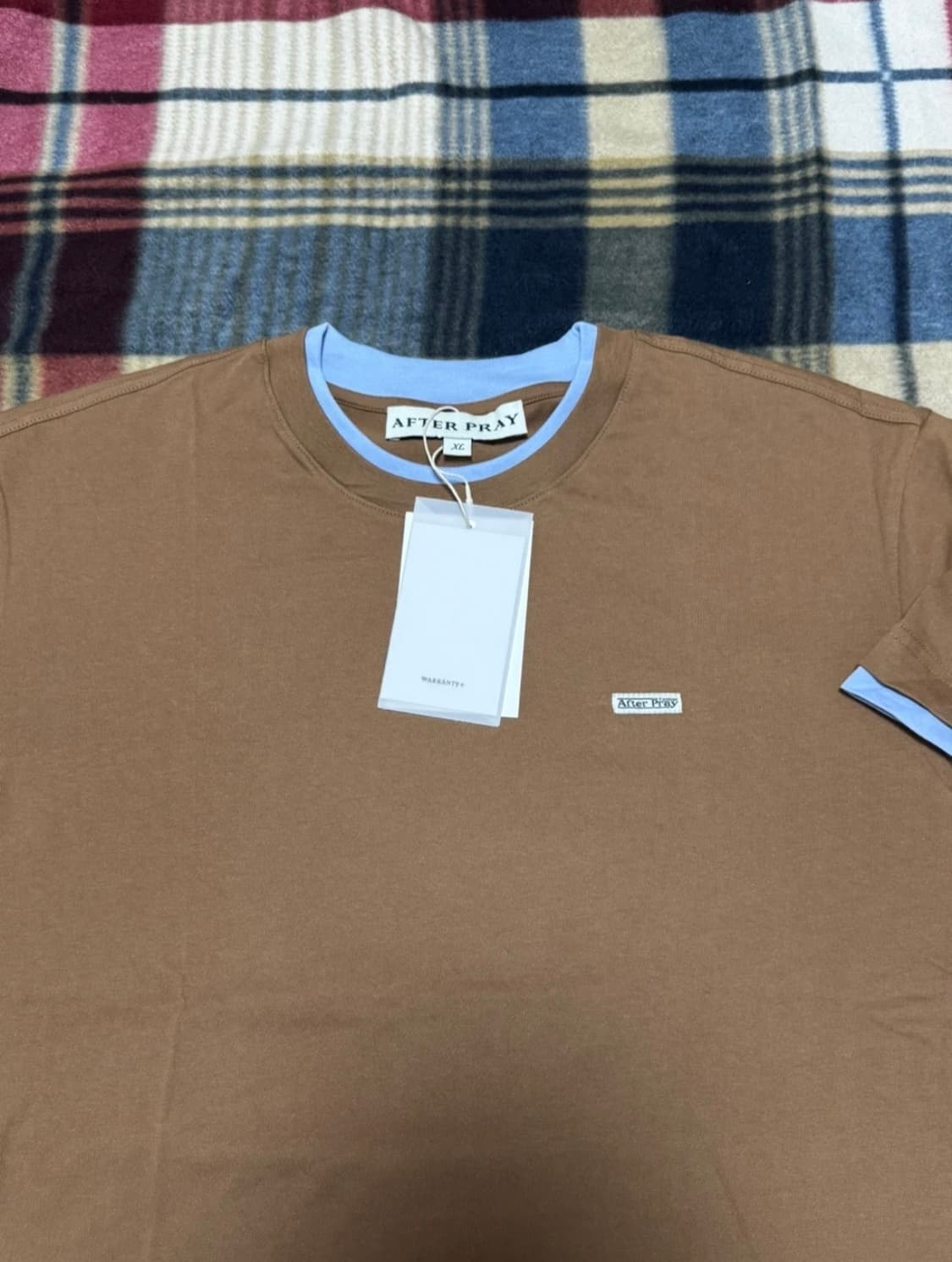 새상품) 애프터 프레이 레이어드 티셔츠 (브라운, XL) 상품이미지2
