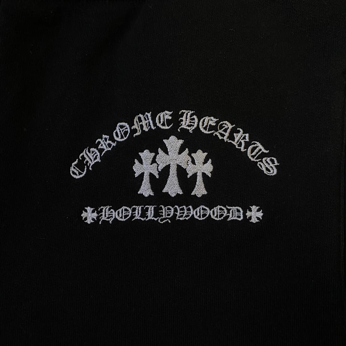 [M] 크롬하츠 세메터리 크로스 엠브로이드 스웨트팬츠 블랙 상품이미지3