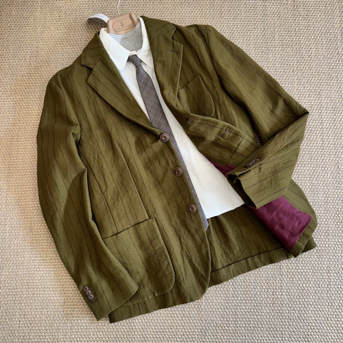 BSF 이탈리안 최상급 울 린넨 아메카지 블레이저 필드코트 숏코트 상품이미지4