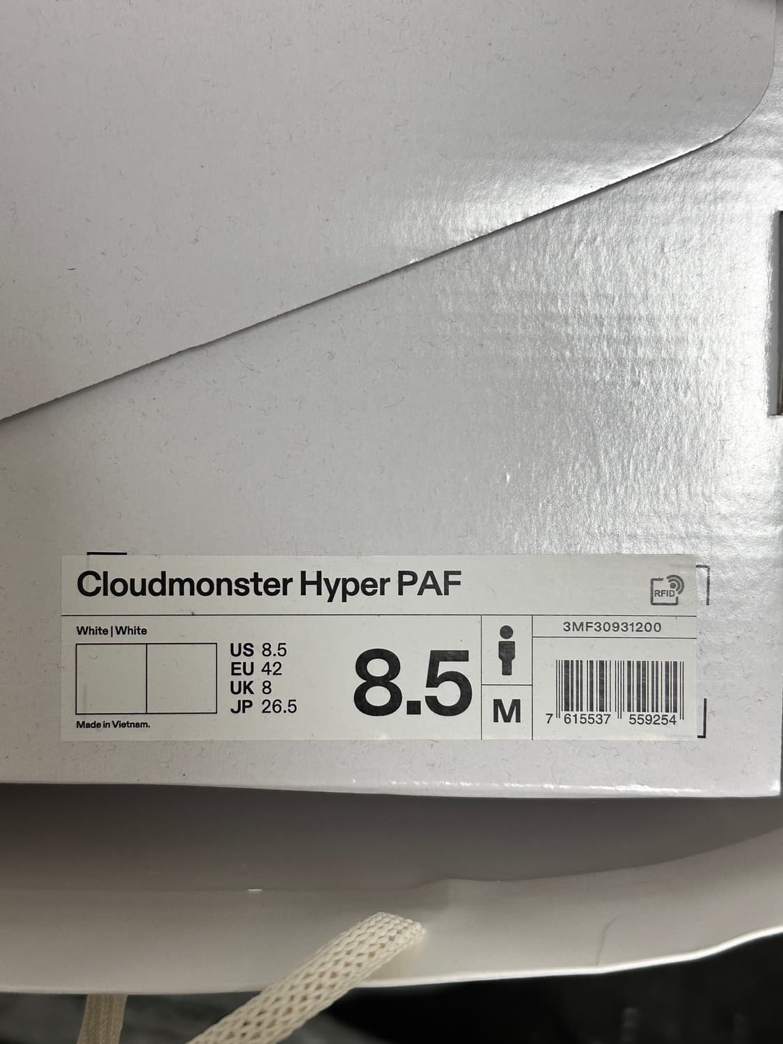 [265] 온러닝 X 파프 화이트 미시착 새상품 상품이미지3