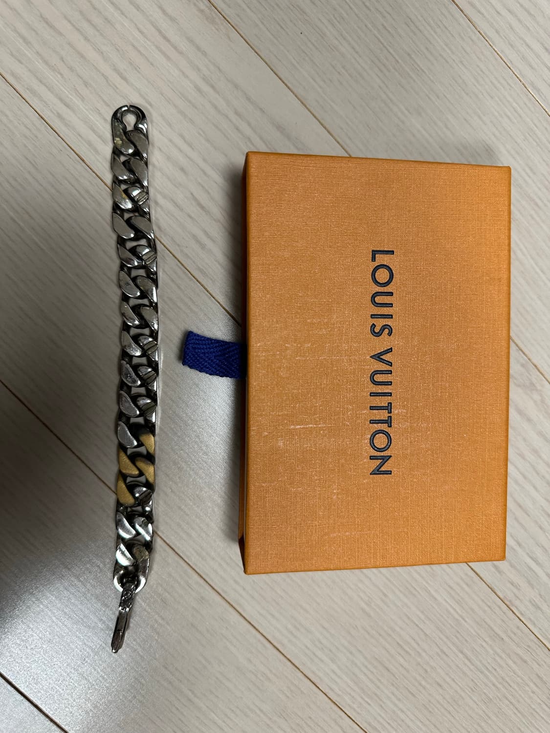 루이비통 은장 체인링크 팔찌 M 판매 상품이미지2