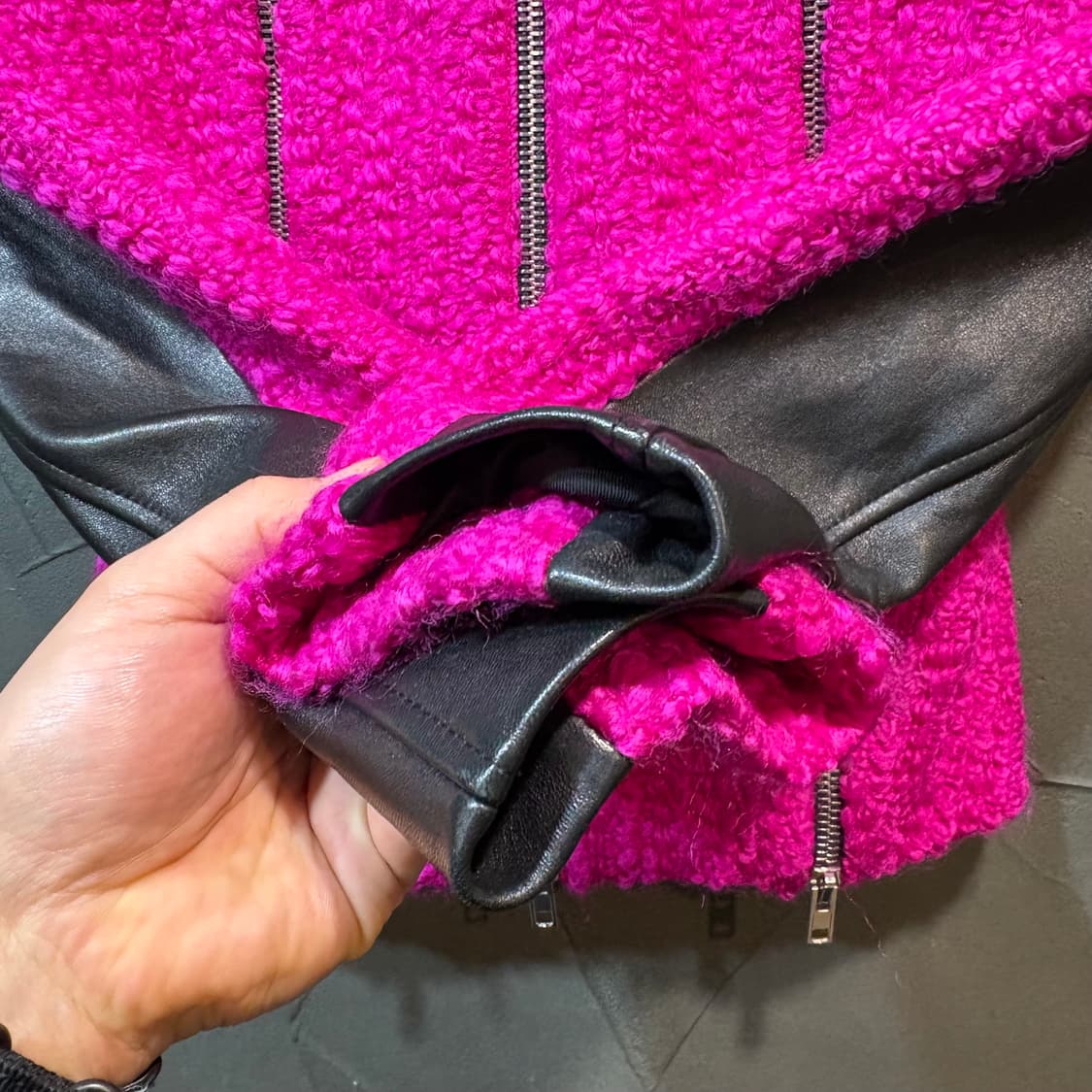 [0] ALEXANDER WANG 알렉산더 왕 트위드 가죽 자켓 상품이미지3