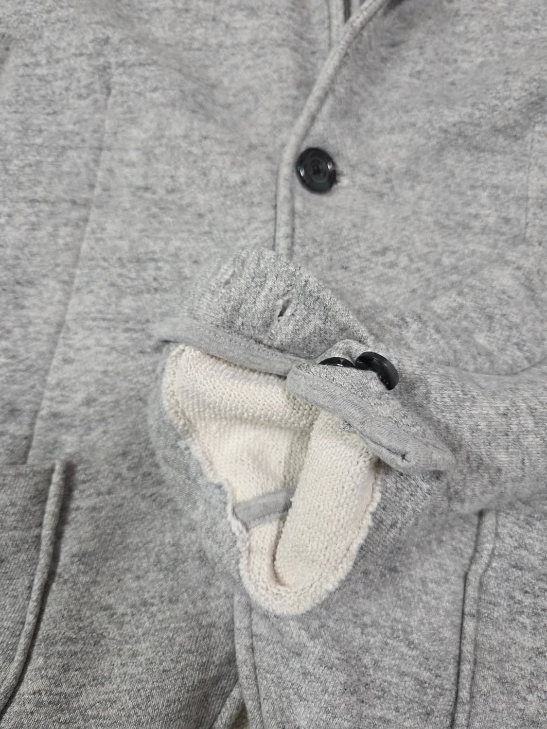 캐브 클로딩 멜란지 그레이 코튼 블레이져 재킷 상품이미지4