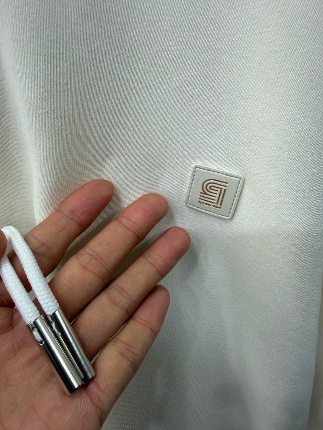 정품) 솔리드옴므 백로고 후드티 48 상품이미지4