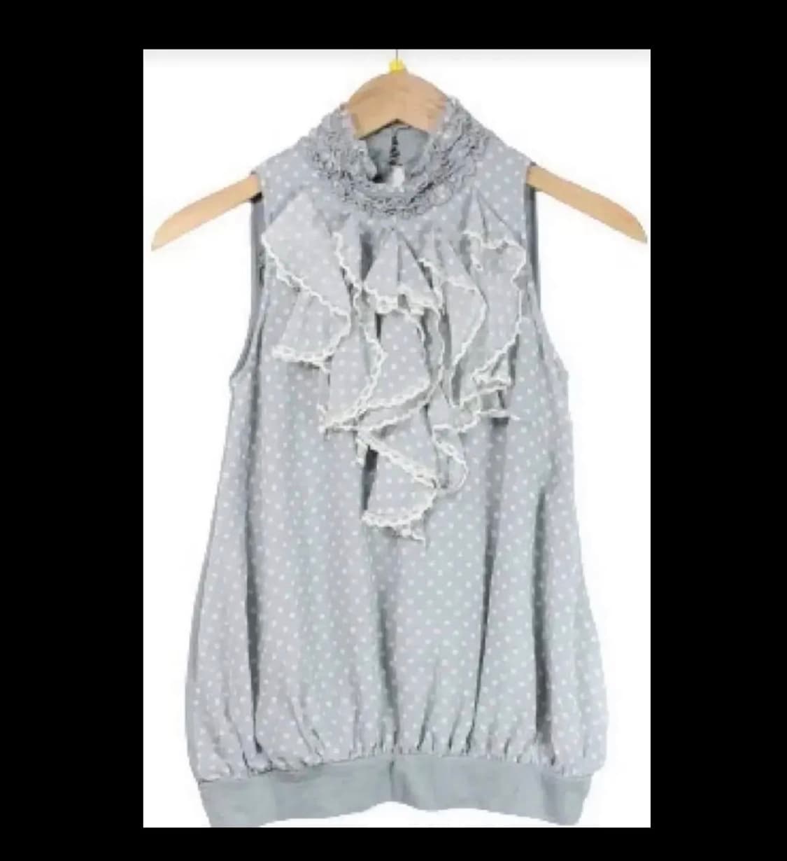 엑시즈팜 민소매 프릴 나시 도트 민소매 axes femme 일본빈티지 상품이미지1