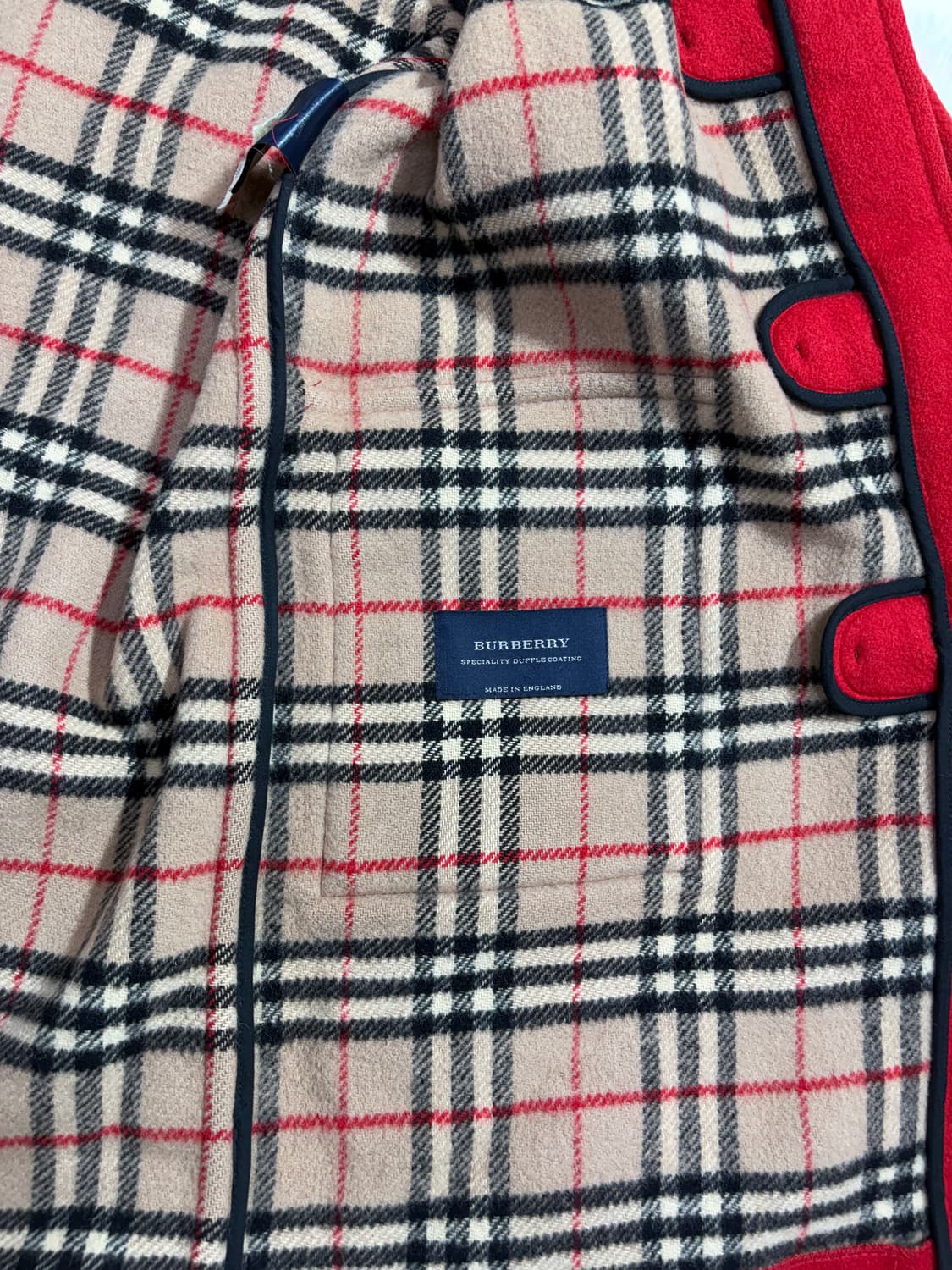 버버리 런던 정품 레드 더플코트 상품이미지7