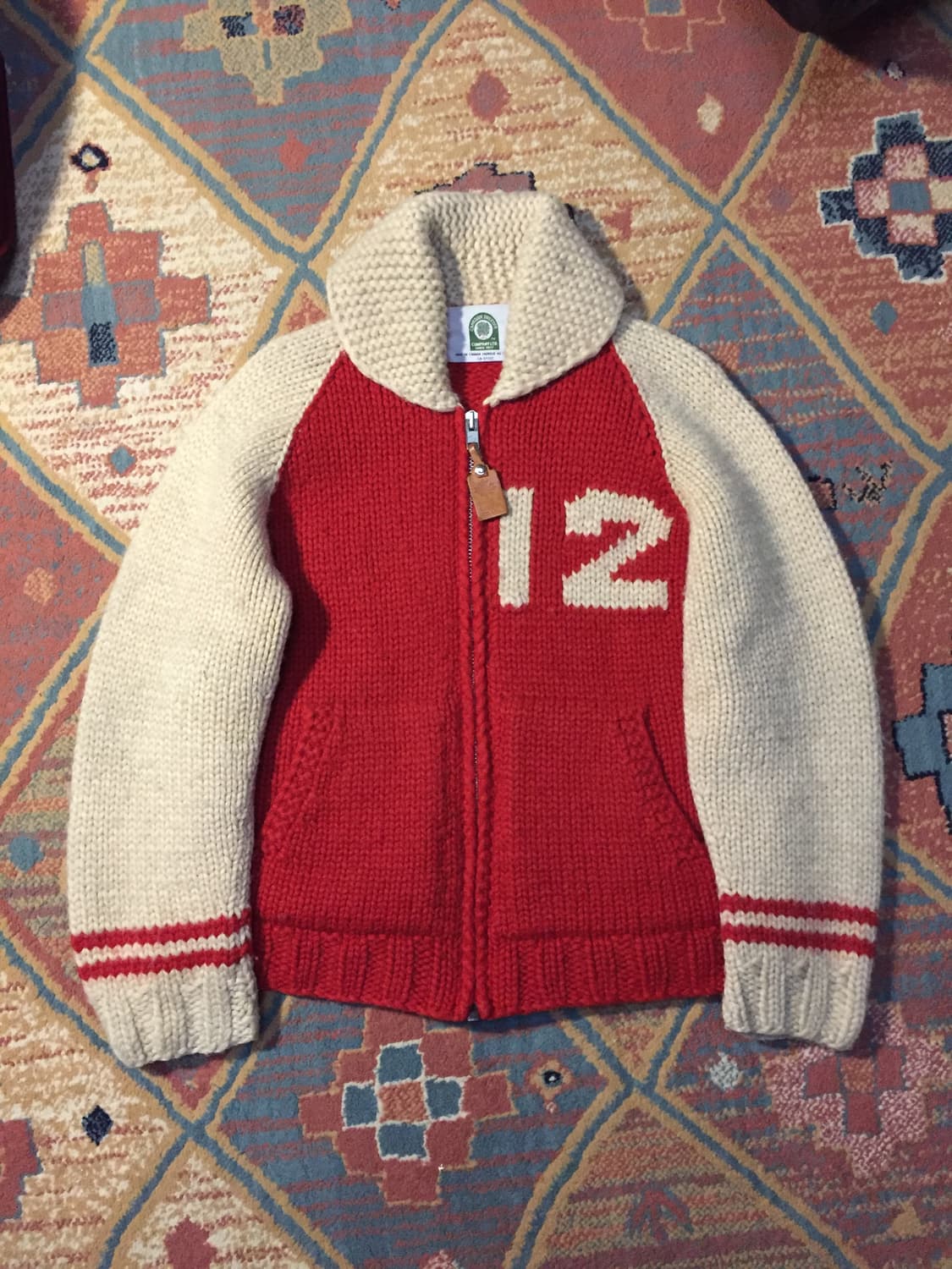 90‘s 빈티지 벌키 코위찬 스웨터 상품이미지1