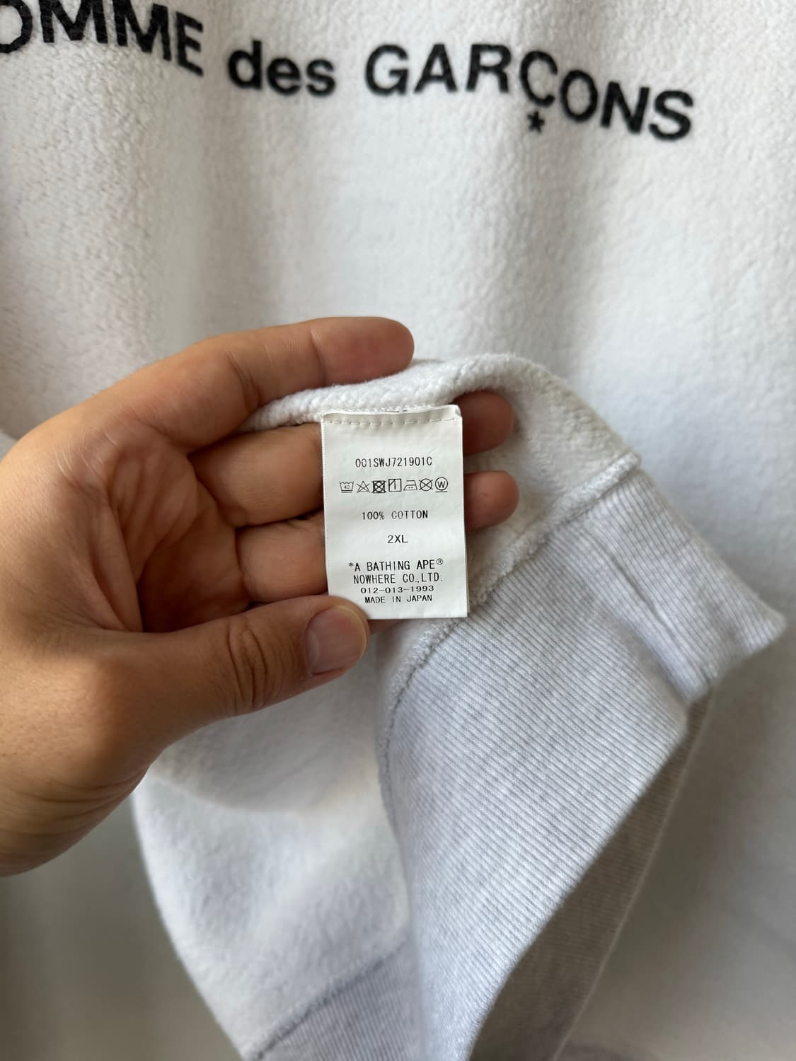 베이프 x CDG 양면 맨투맨 상품이미지8