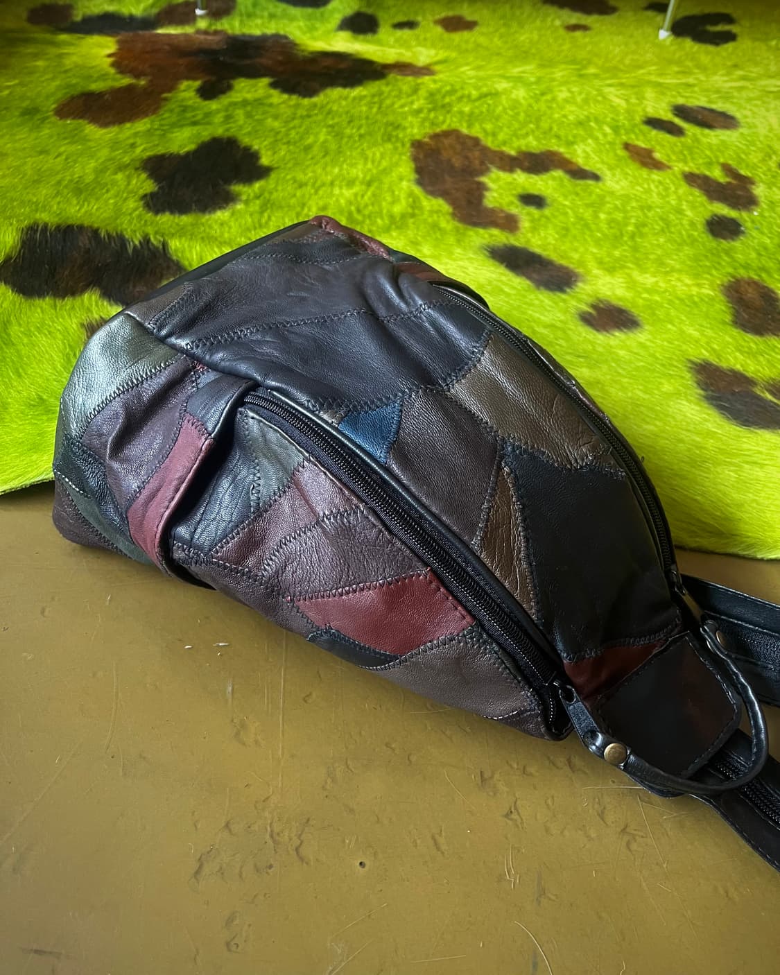 Real Lamb Leather Patchwork 3-Way Bag 상품이미지6
