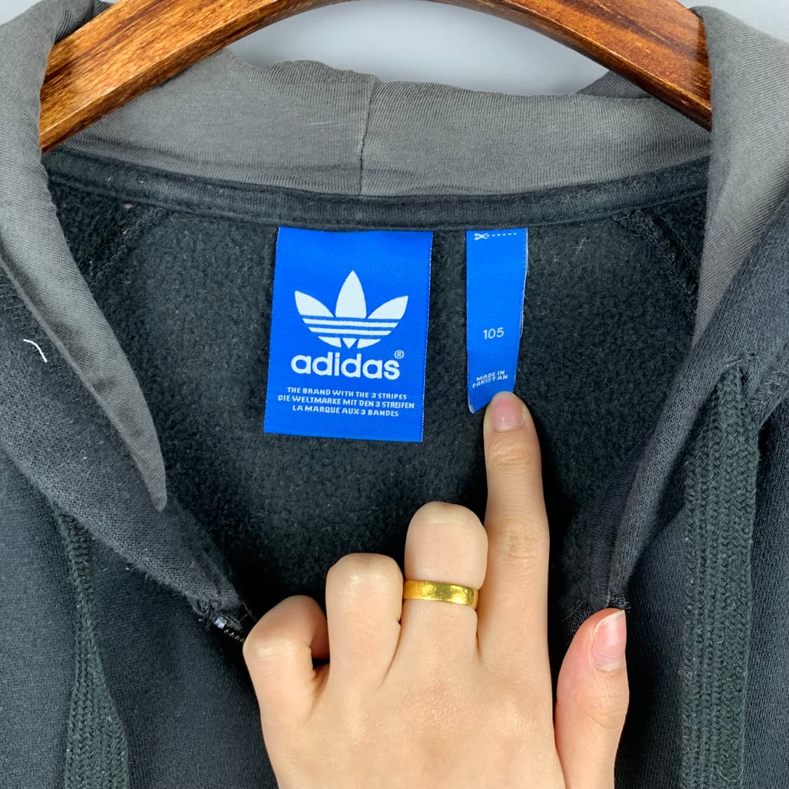 아디다스 유로파 사이드라인 블랙 후드집업 상품이미지6