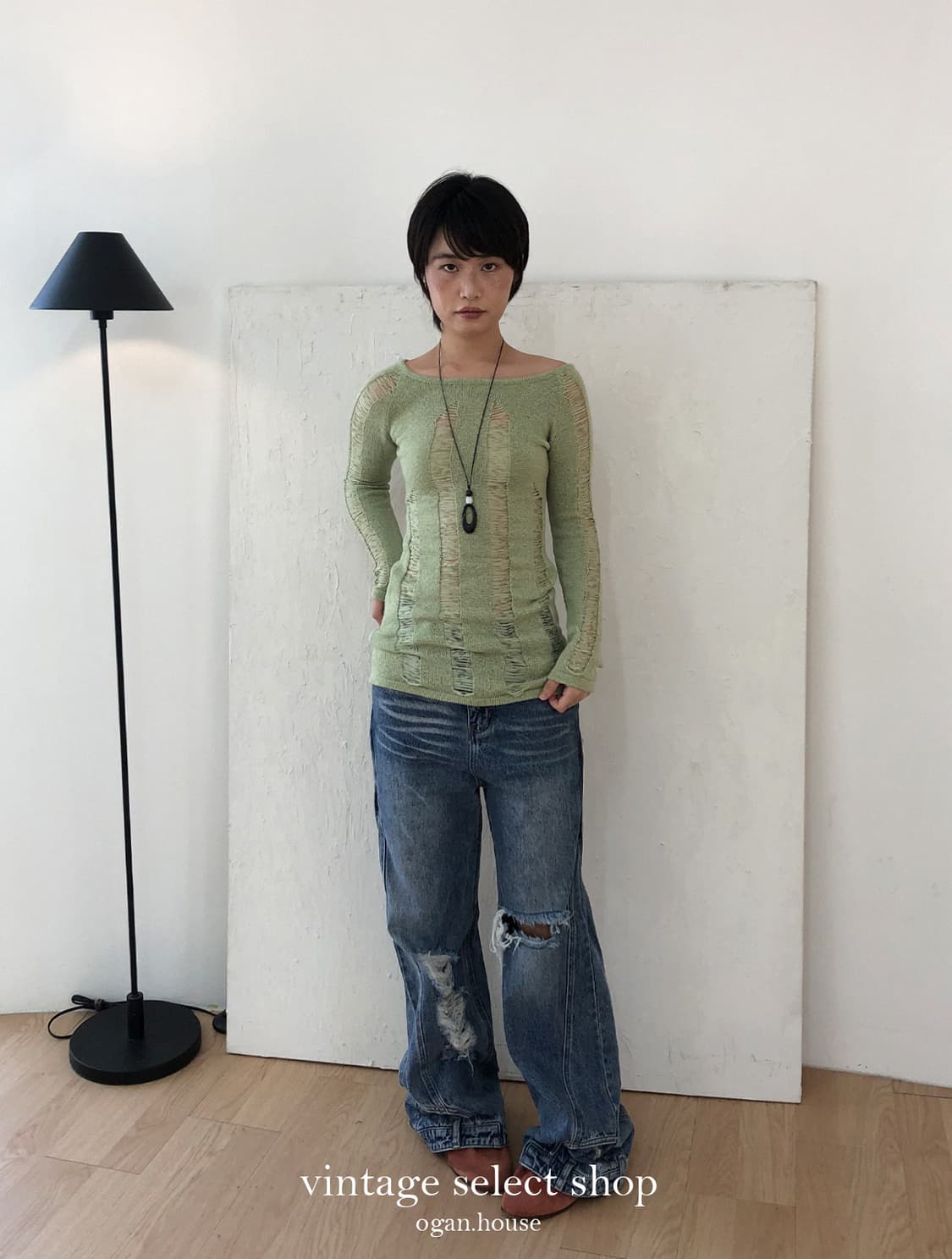 vintage destroyed knit top 상품이미지3