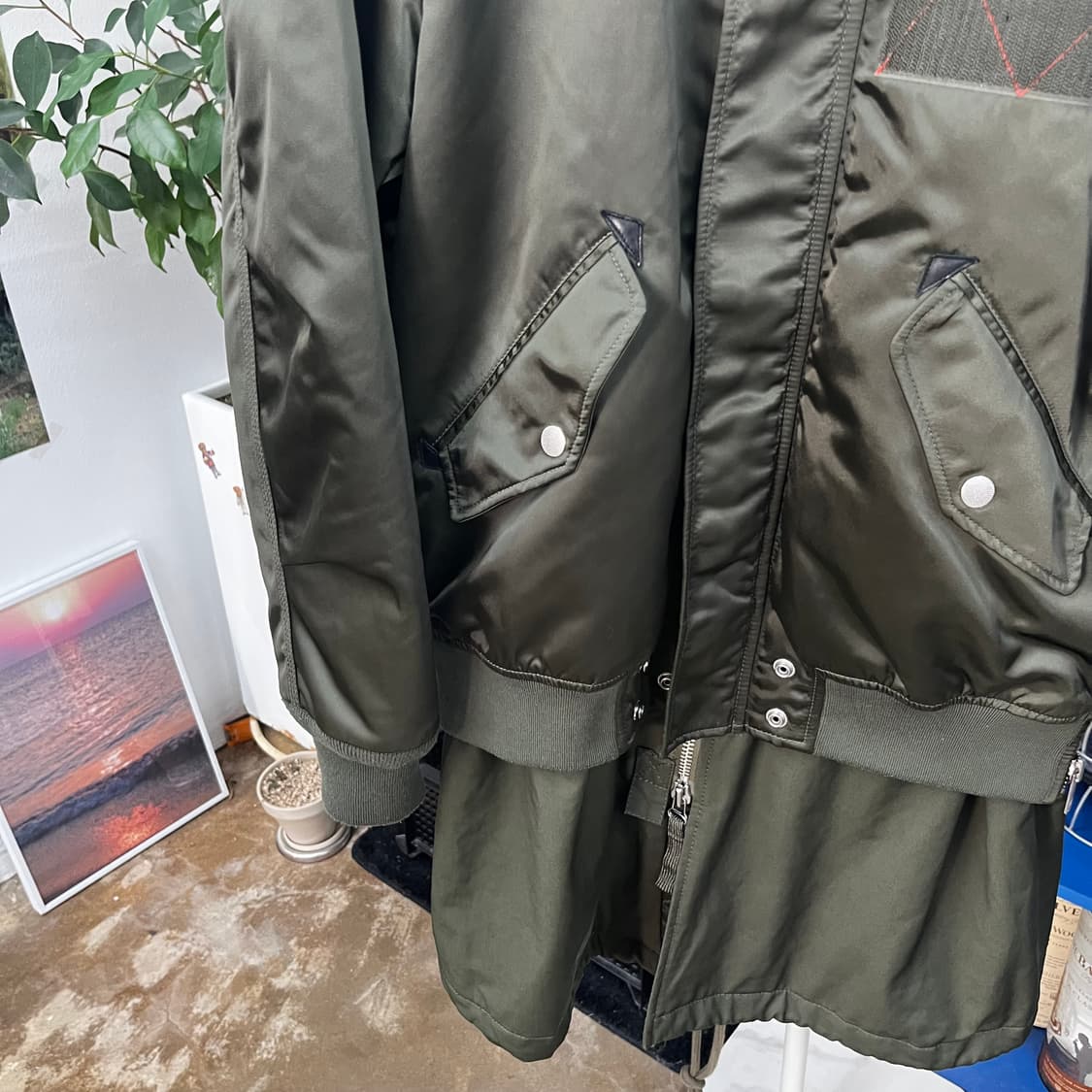 디젤 Ma-1 레이어드 야상 자켓 M 상품이미지4