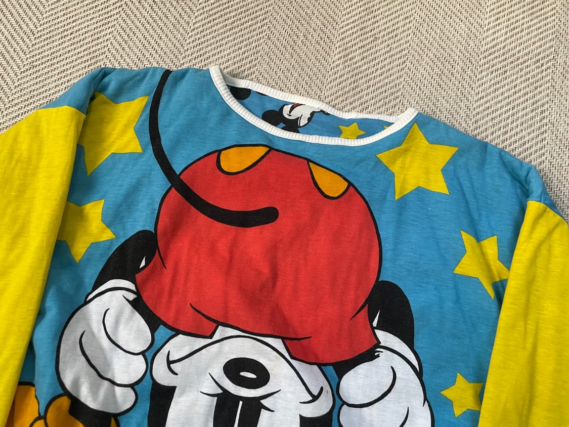 80s 레어 월트디즈니 공식 미키마우스 리버시블 스웻 J03609 상품이미지3