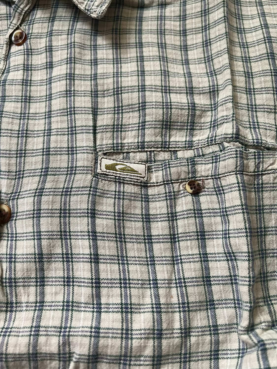 빈티지 90s 퀵실버 크롭 체크셔츠 상품이미지3