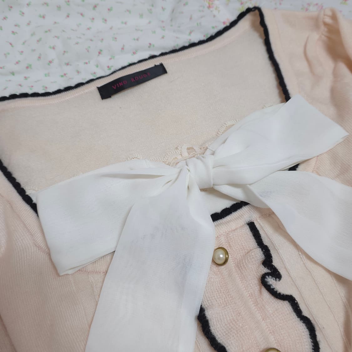 빈티지 리본 레이스 핑크 로걀탑 히메갸루 리즈리사 트랄라라 상품이미지3