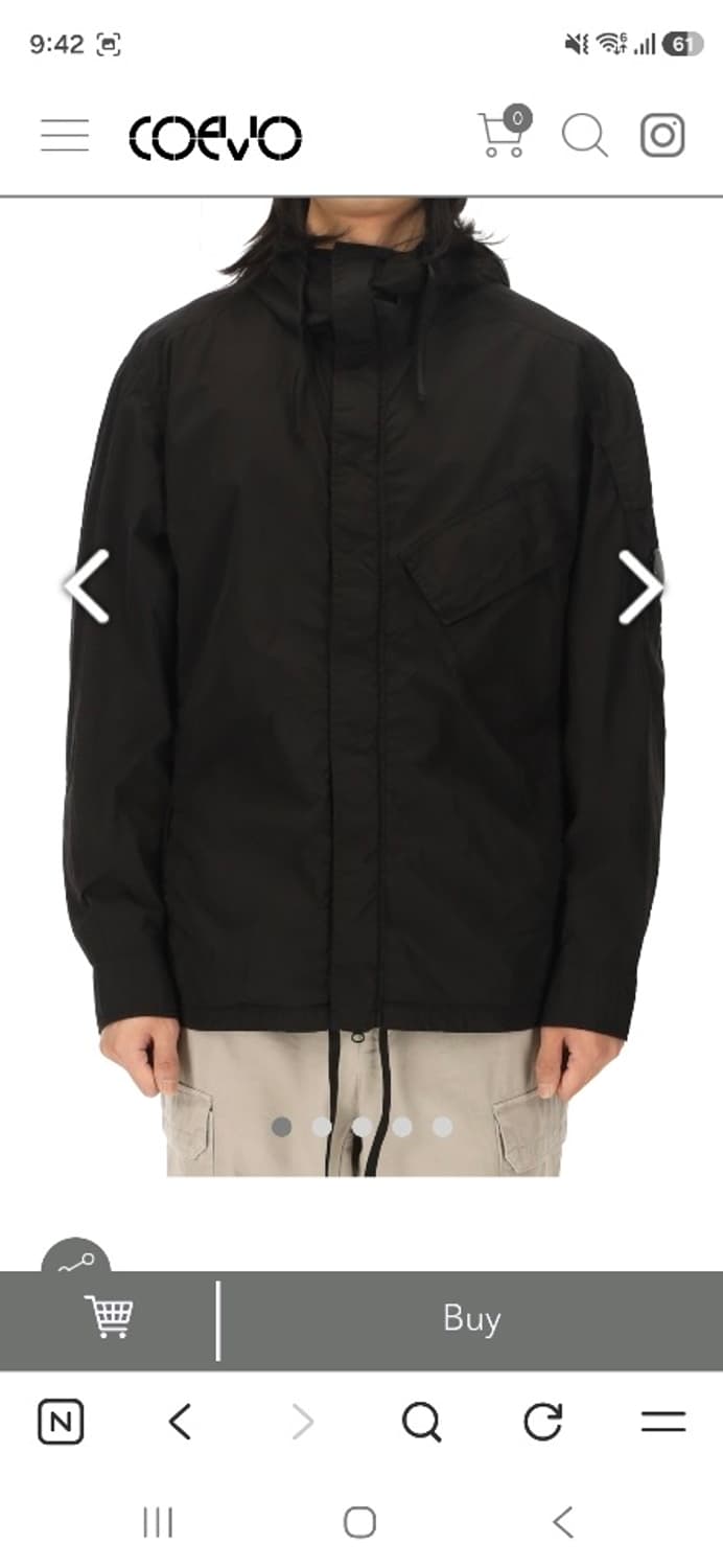 cp컴퍼니 chrome r 소희 픽 후디드 렌즈 오버셔츠 26ss제품 상품이미지4