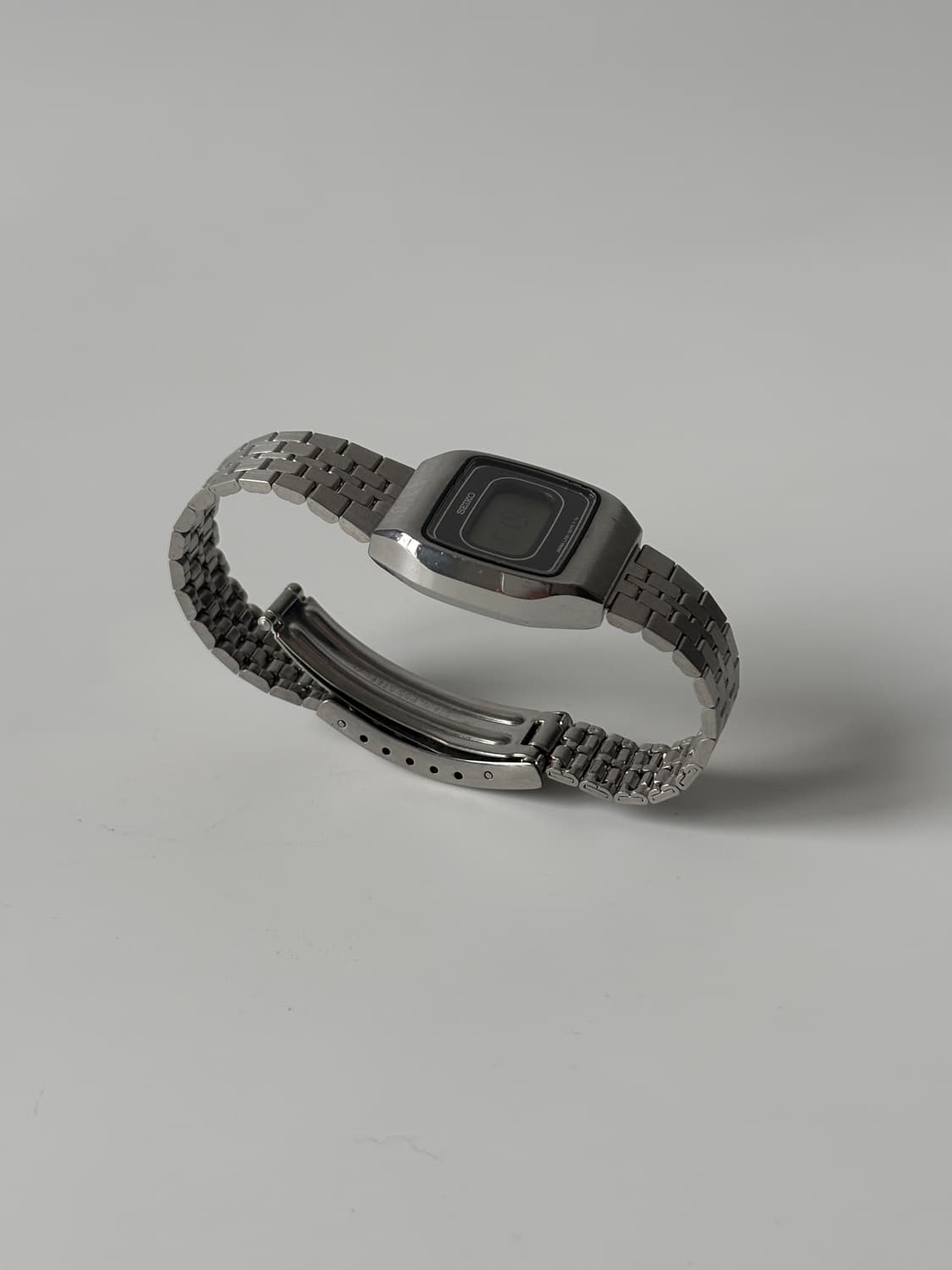 1980년대 빈티지시계 실버 스퀘어 디지털 쿼츠 여성 상품이미지8