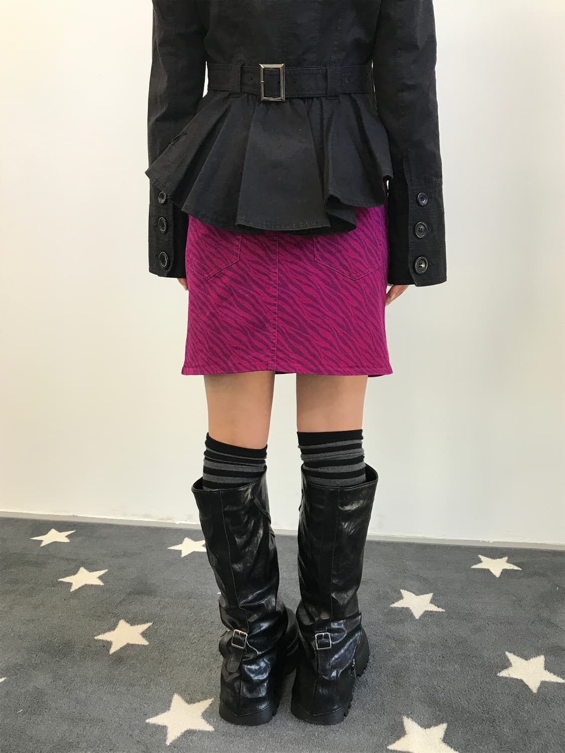 'UNIQLO' Y2k Zebra Print Mini Skirt 상품이미지2