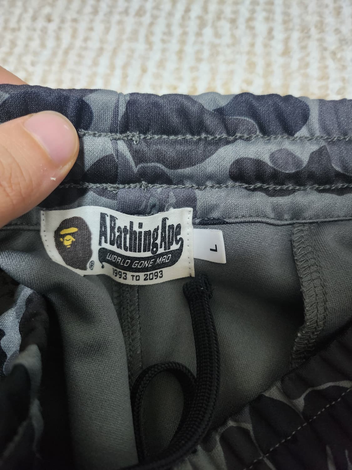 베이프 ABC 카모 블랙 팬츠 상품이미지4