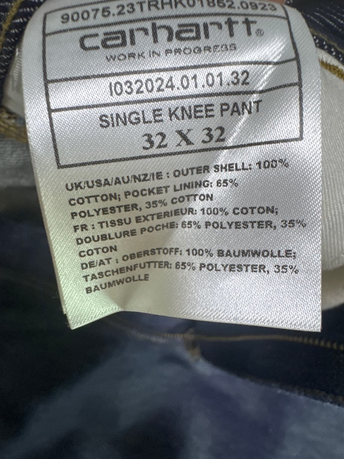 칼하트 wip single knee pant  상품이미지4