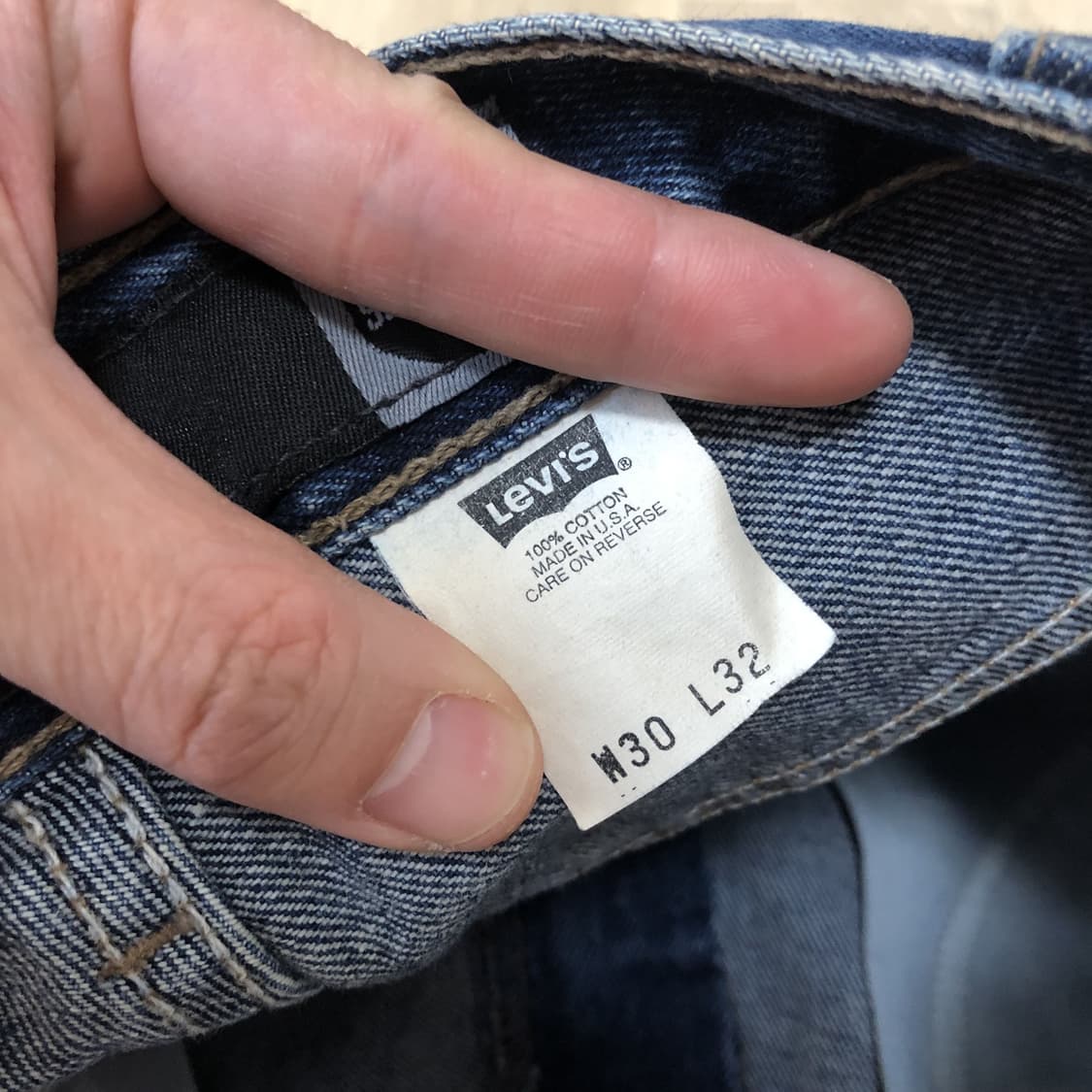 (29) 90's 리바이스 미국제 실버탭 루즈핏 중청 워시드 데님 상품이미지6
