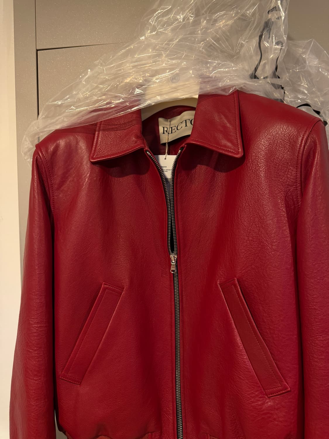 렉토 벤고트 레드 레더 L사이즈 새상품 상품이미지3