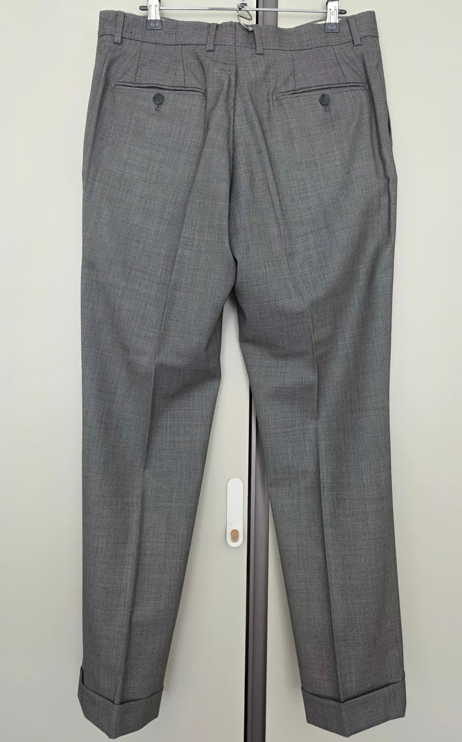 메리노 울 Birds eyes 그레이 맞춤정장 양복 (L 상품이미지6