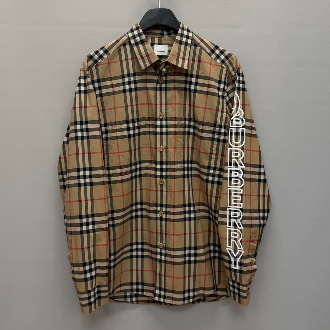 버버리 CAMERSON 로고 프린트 포플린 셔츠 ( 100~105 ) 상품이미지1