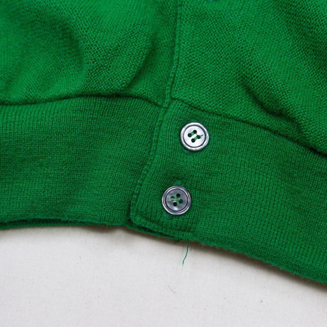 60s IZOD 라코스테 올른 아크릴 가디건 그린 상품이미지4