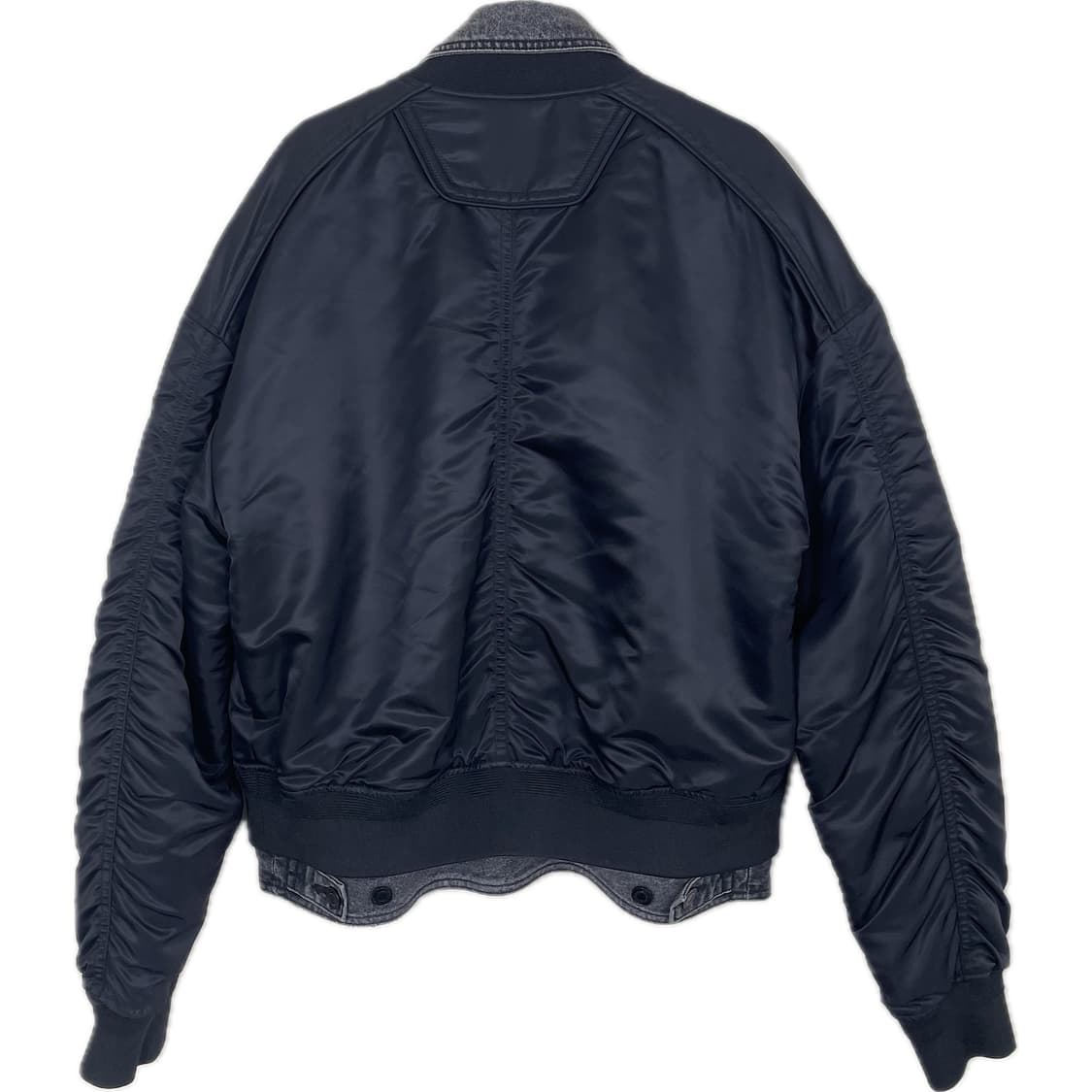 [46] 준지 흑청 데님 트러커 레이어드 MA-1 항공 점퍼 상품이미지1