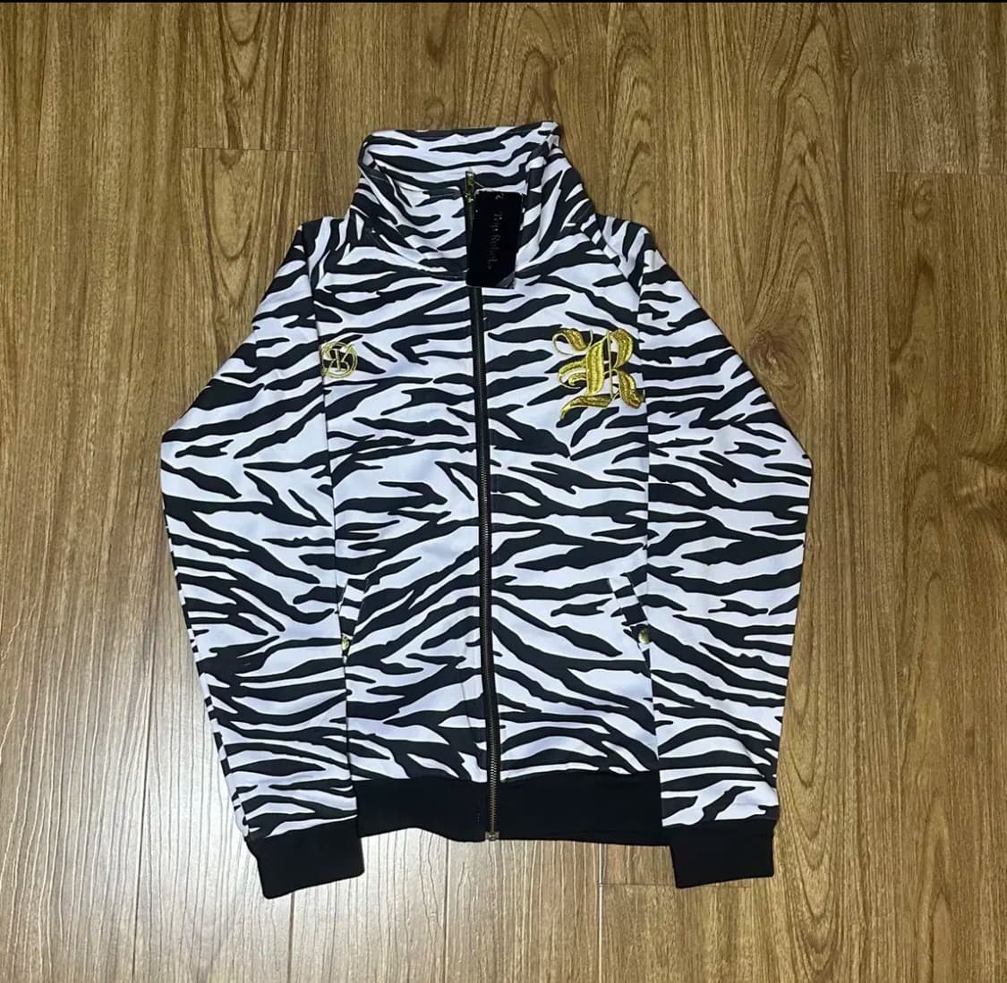 빈티지 얼룩 지브라 골드 와투케 집업 자켓 오리엔탈 고딕 고스 오네갸루 상품이미지1