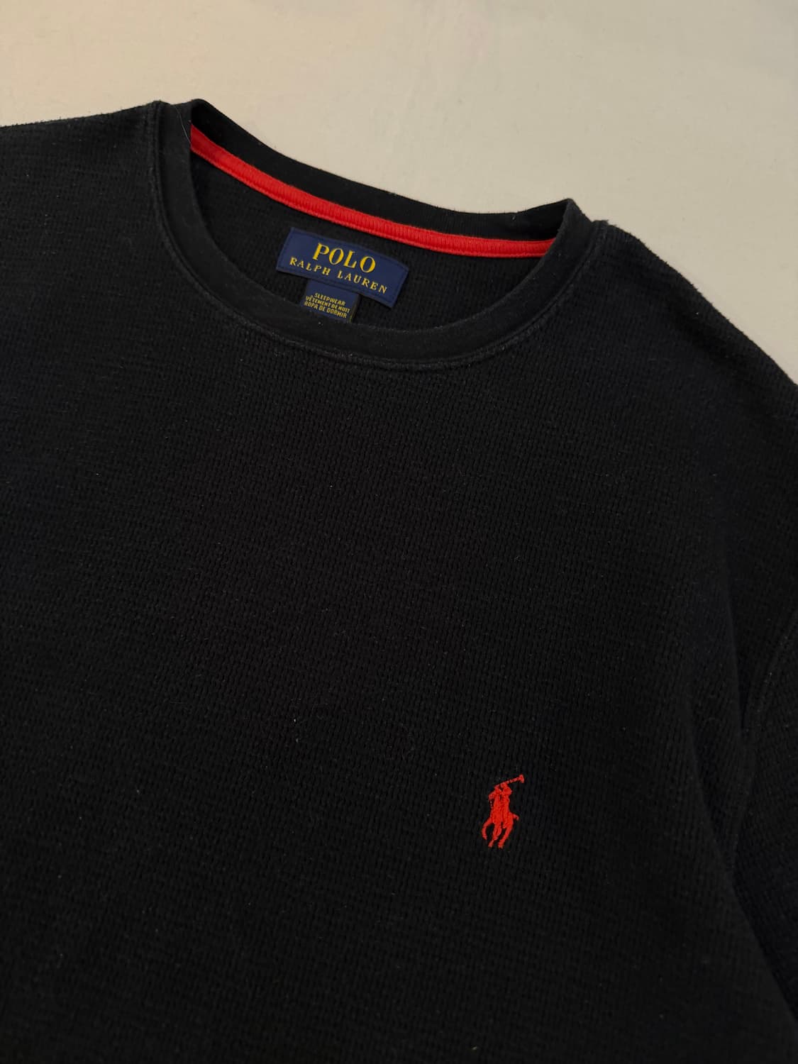 폴로 랄프로렌 와플 써멀 롱슬리브 긴팔티셔츠 블랙 상품이미지2