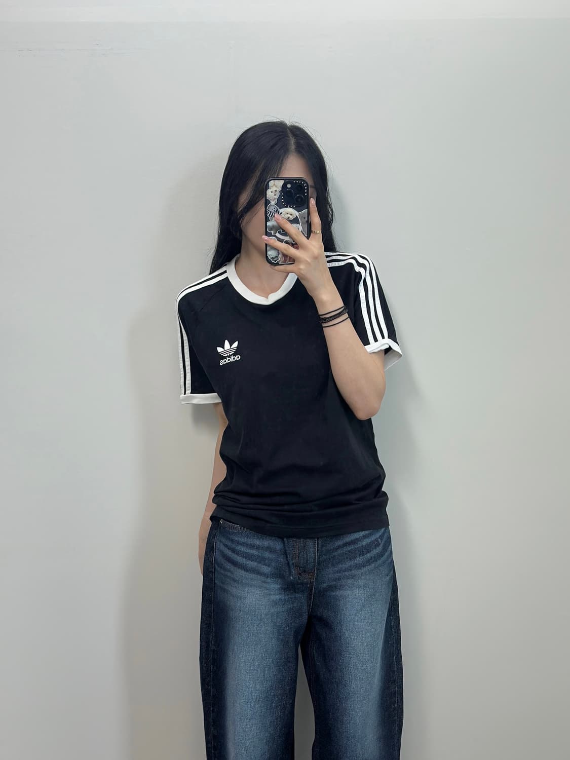아디다스 3s 블랙 링거 반팔 티셔츠 상품이미지1