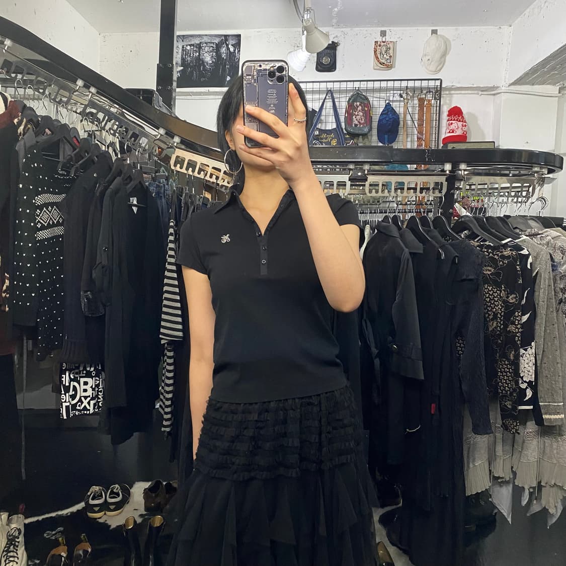 Alpha cubic 큐빅 로고 슬림핏 반팔티셔츠 상품이미지1