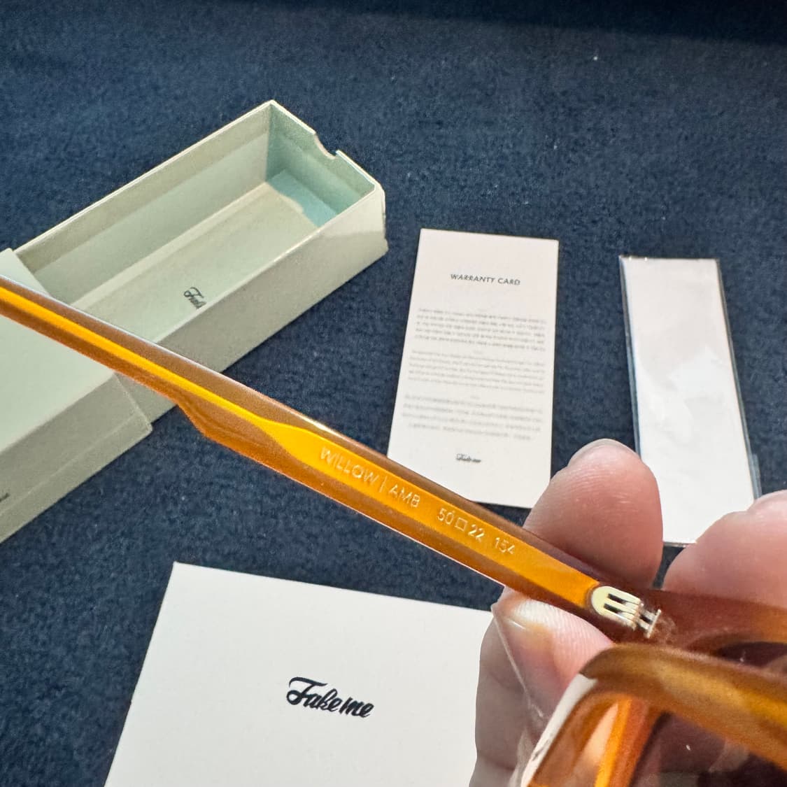 Fake me 페이크미 갈색 브라운 선글라스 오렌지 풀세트 상품이미지6