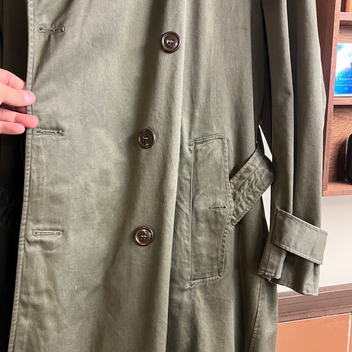 미군 오리지널 장교 트렌치 코트(Officer Coat) L-R Size 상품이미지9