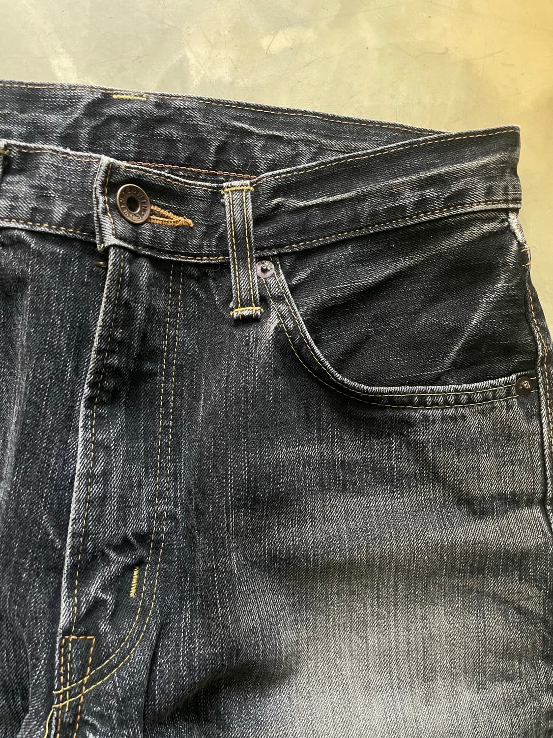 EDWIN 505ZX SELVAGE BLACK DENIM 29x33 상품이미지4